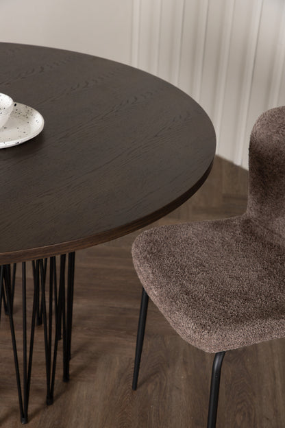 Stone rundt spisebord - Ø120 cm - sort, mokka - billede 20