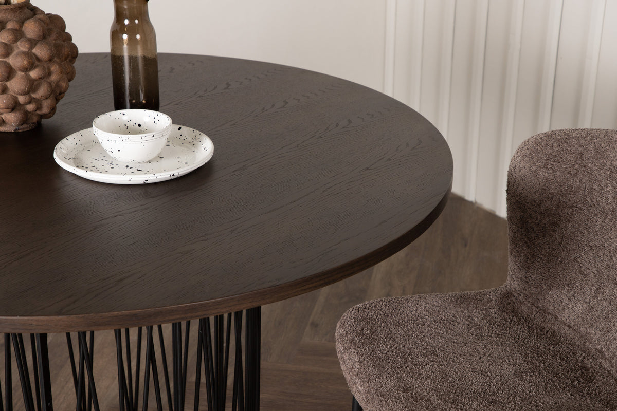 Stone rundt spisebord - Ø120 cm - sort, mokka - billede 16