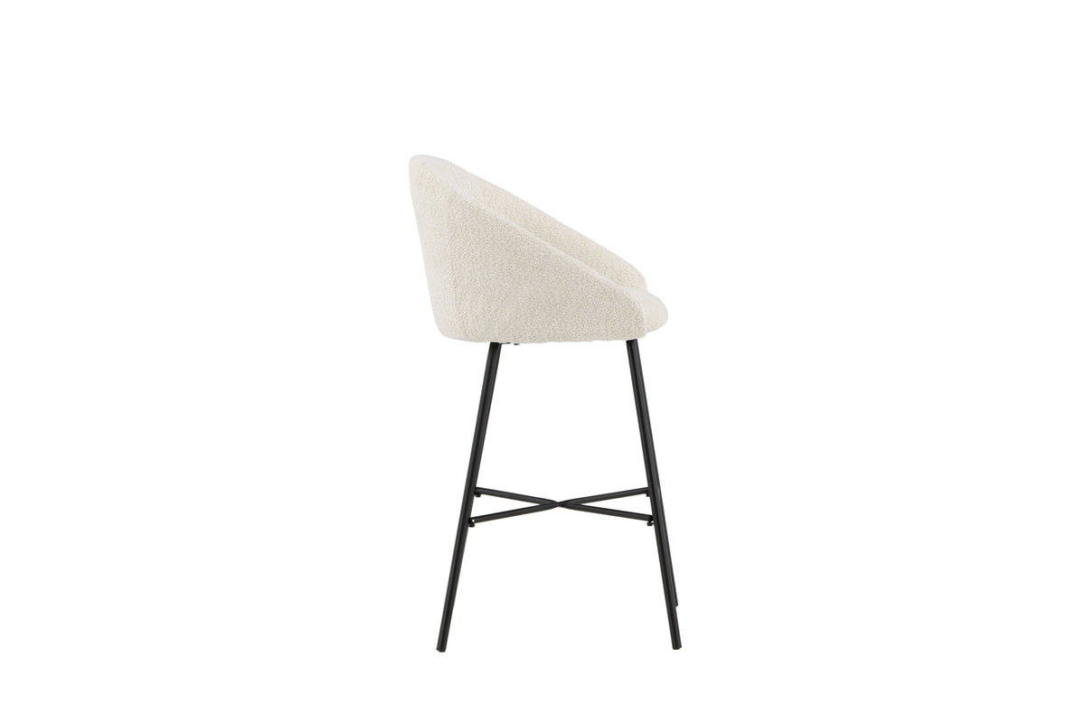 Velvet barstole - sort, hvid - 2 stk. - billede 11