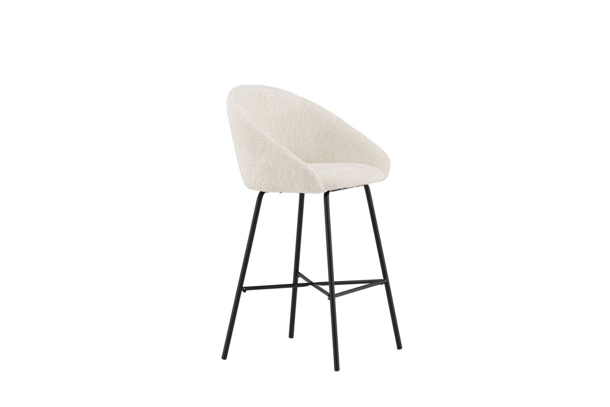 Velvet barstole - sort, hvid - 2 stk. - billede 12