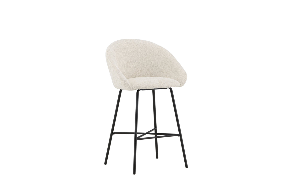 Velvet barstole - sort, hvid - 2 stk. - billede 13