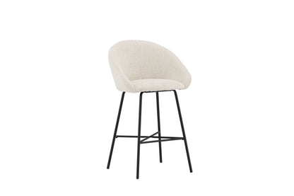 Velvet barstole - sort, hvid - 2 stk. - billede 13