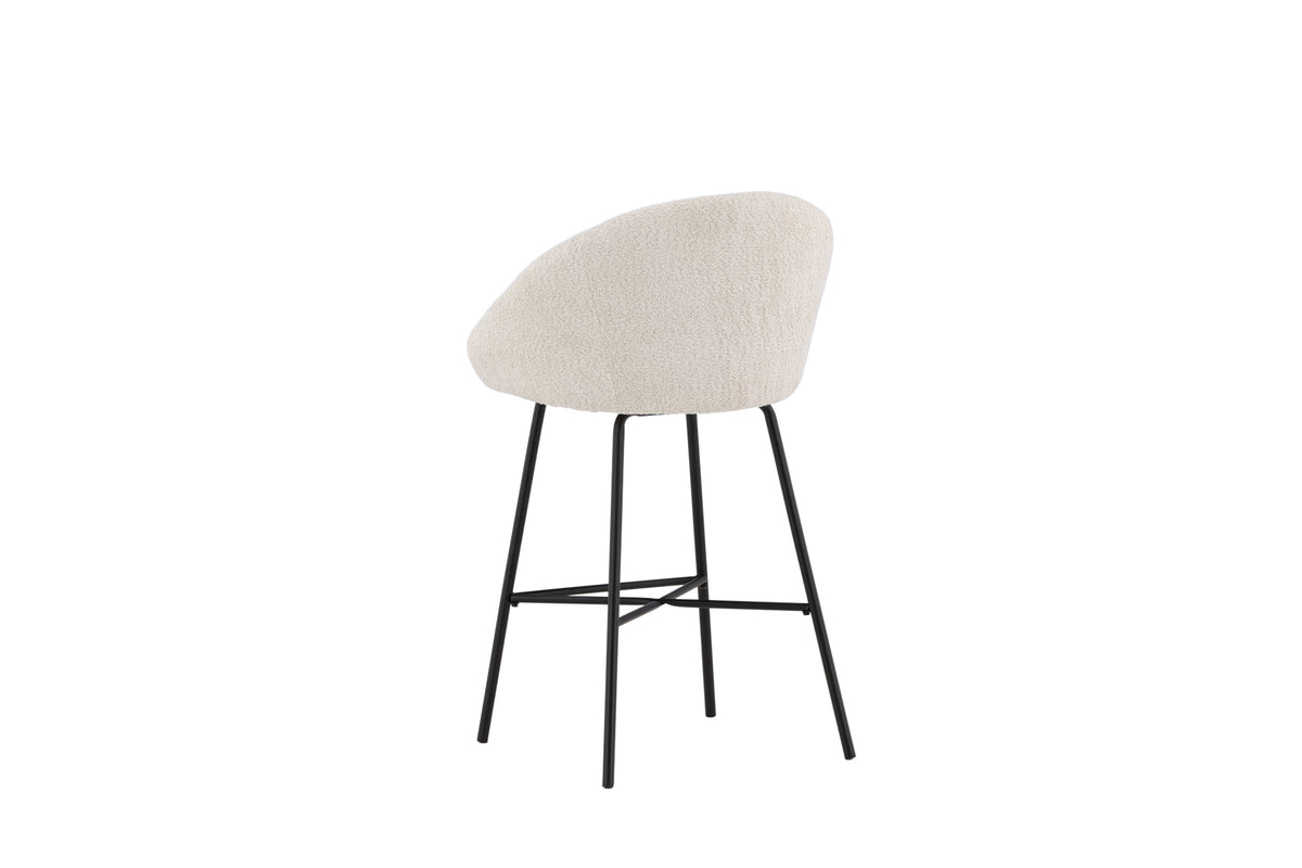 Velvet barstole - sort, hvid - 2 stk. - billede 7