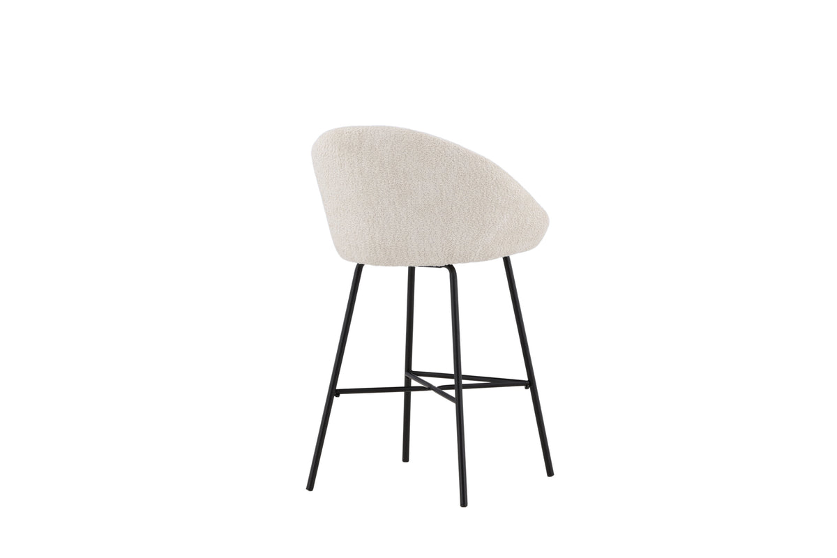 Velvet barstole - sort, hvid - 2 stk. - billede 9