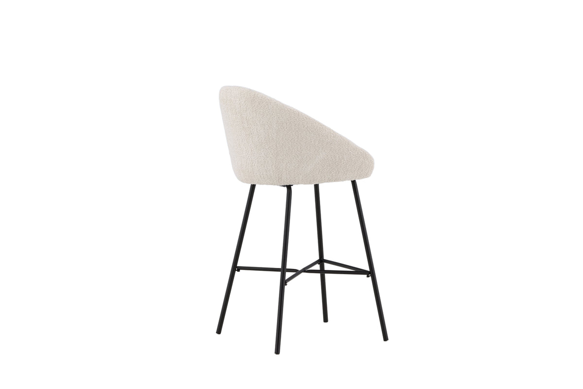 Velvet barstole - sort, hvid - 2 stk. - billede 10