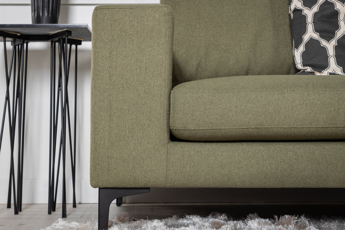 Bolero 3-personers sofa - sort, grøn - billede 10