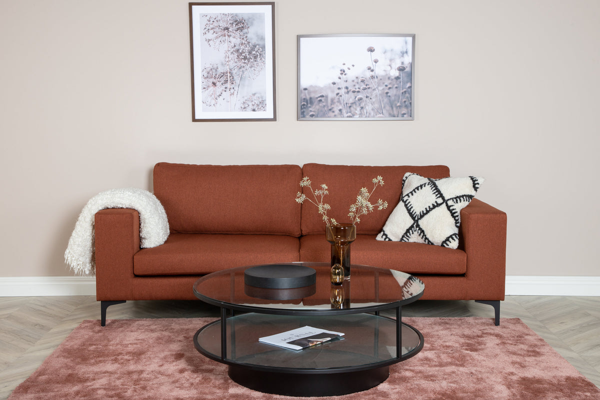 Bolero 3-personers sofa - sort, rød - billede 4