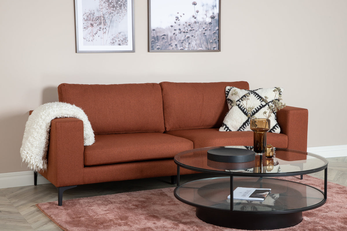 Bolero 3-personers sofa - sort, rød - billede 5