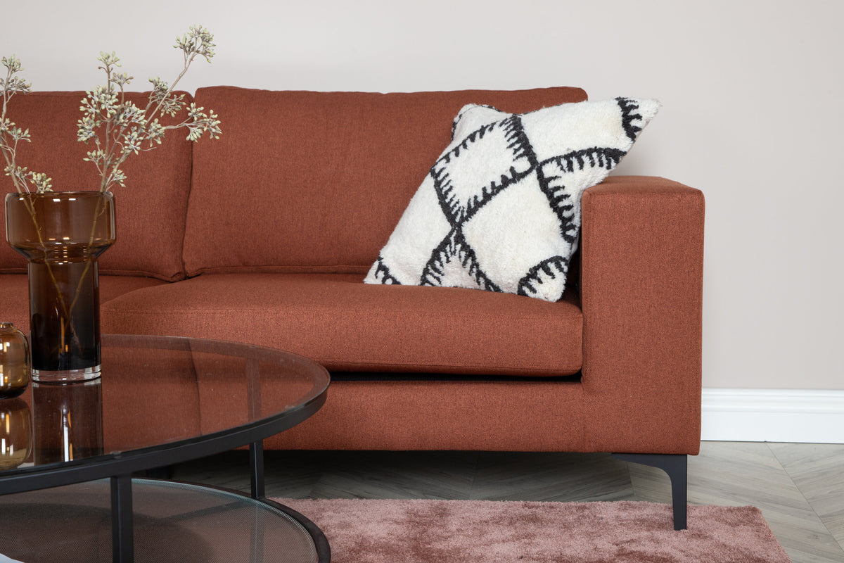 Bolero 3-personers sofa - sort, rød - billede 6