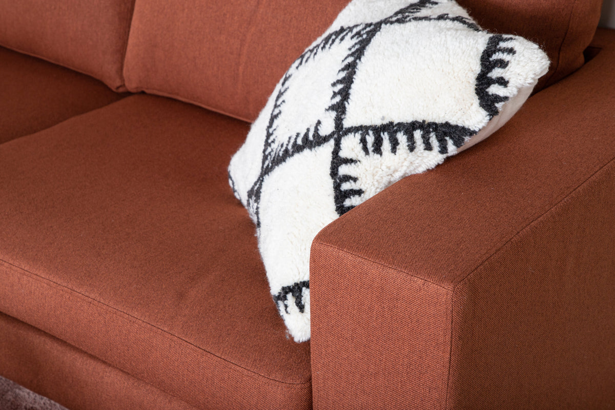 Bolero 3-personers sofa - sort, rød - billede 7