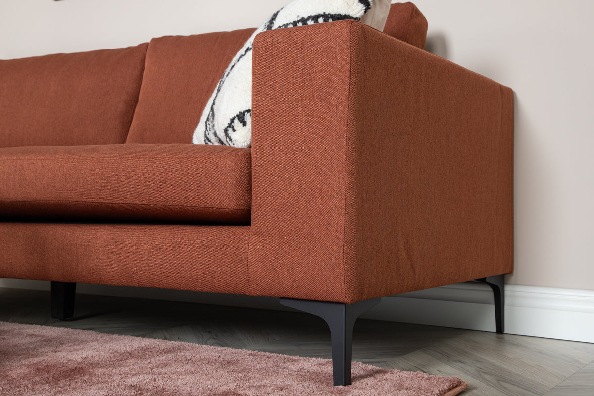 Bolero 3-personers sofa - sort, rød - billede 8