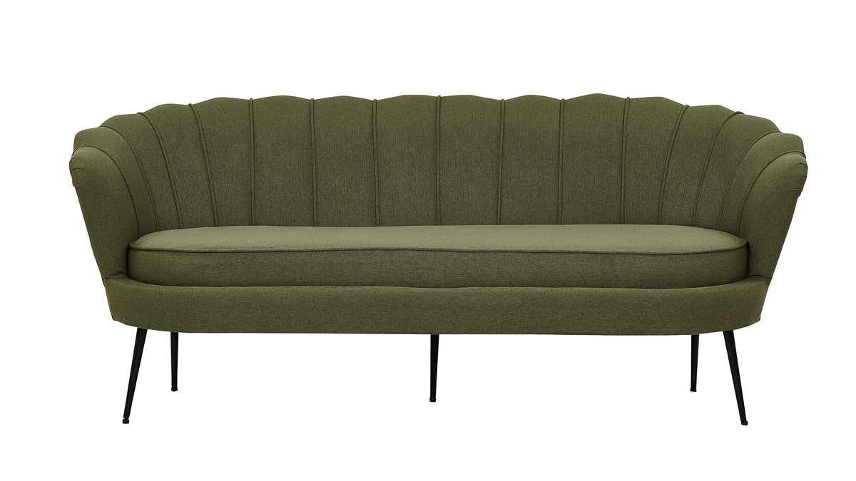 Calais 3-personers sofa - sort, grøn - billede 1