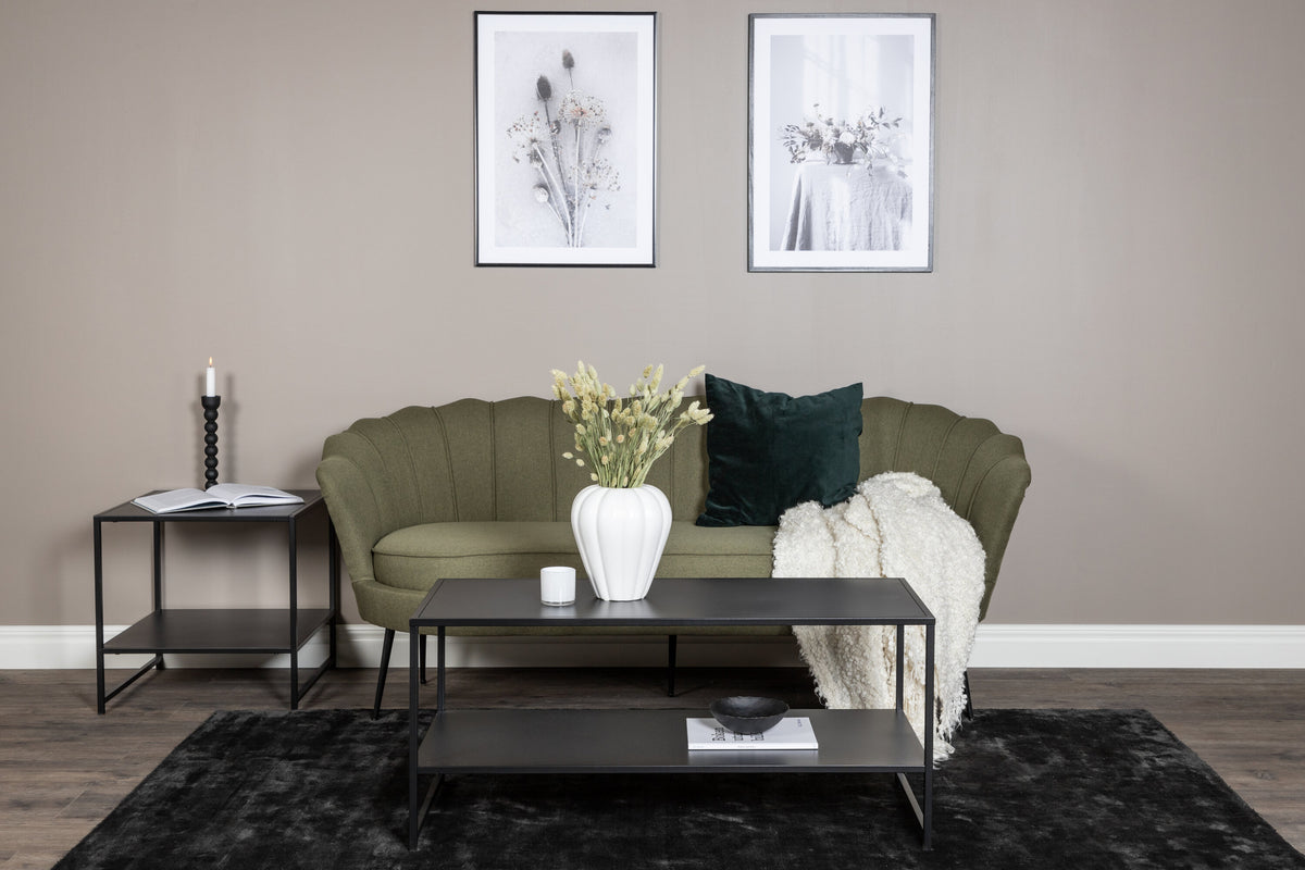 Calais 3-personers sofa - sort, grøn - billede 5