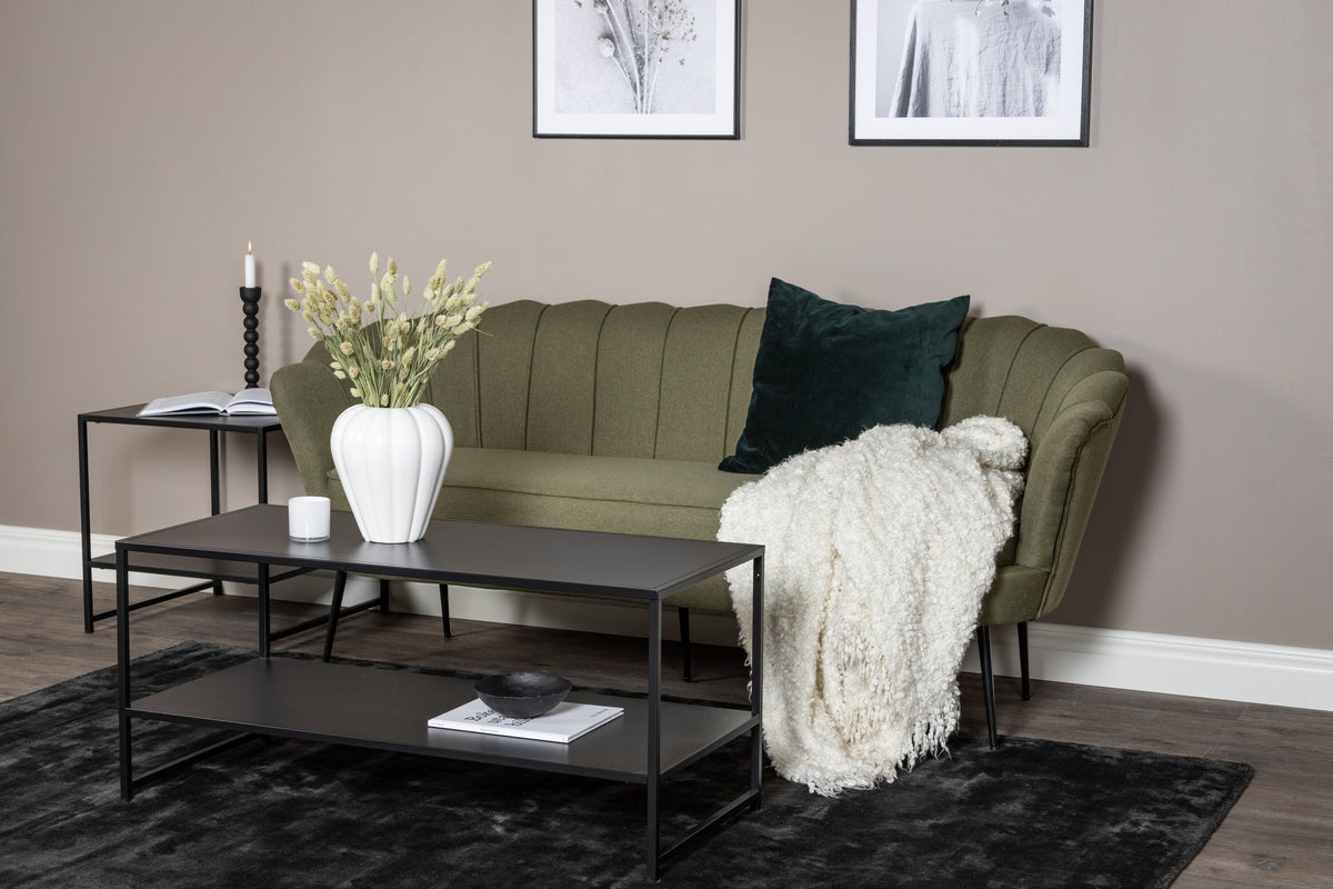 Calais 3-personers sofa - sort, grøn - billede 6