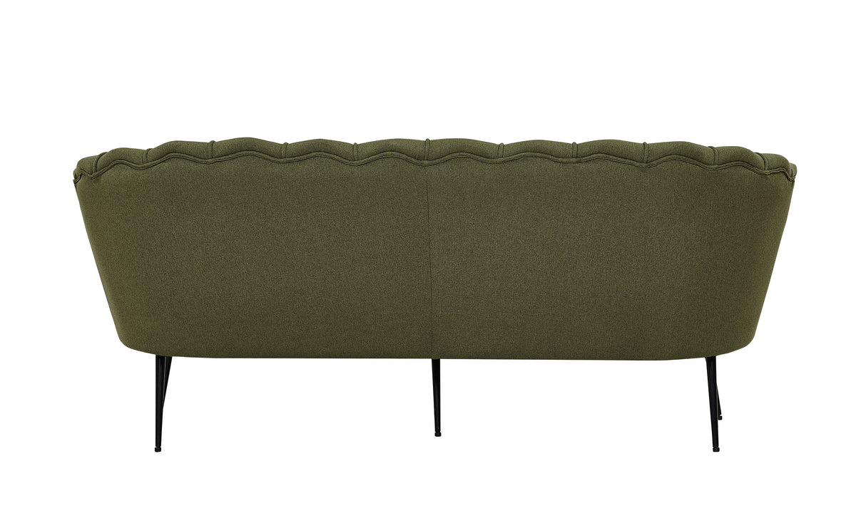 Calais 3-personers sofa - sort, grøn - billede 2