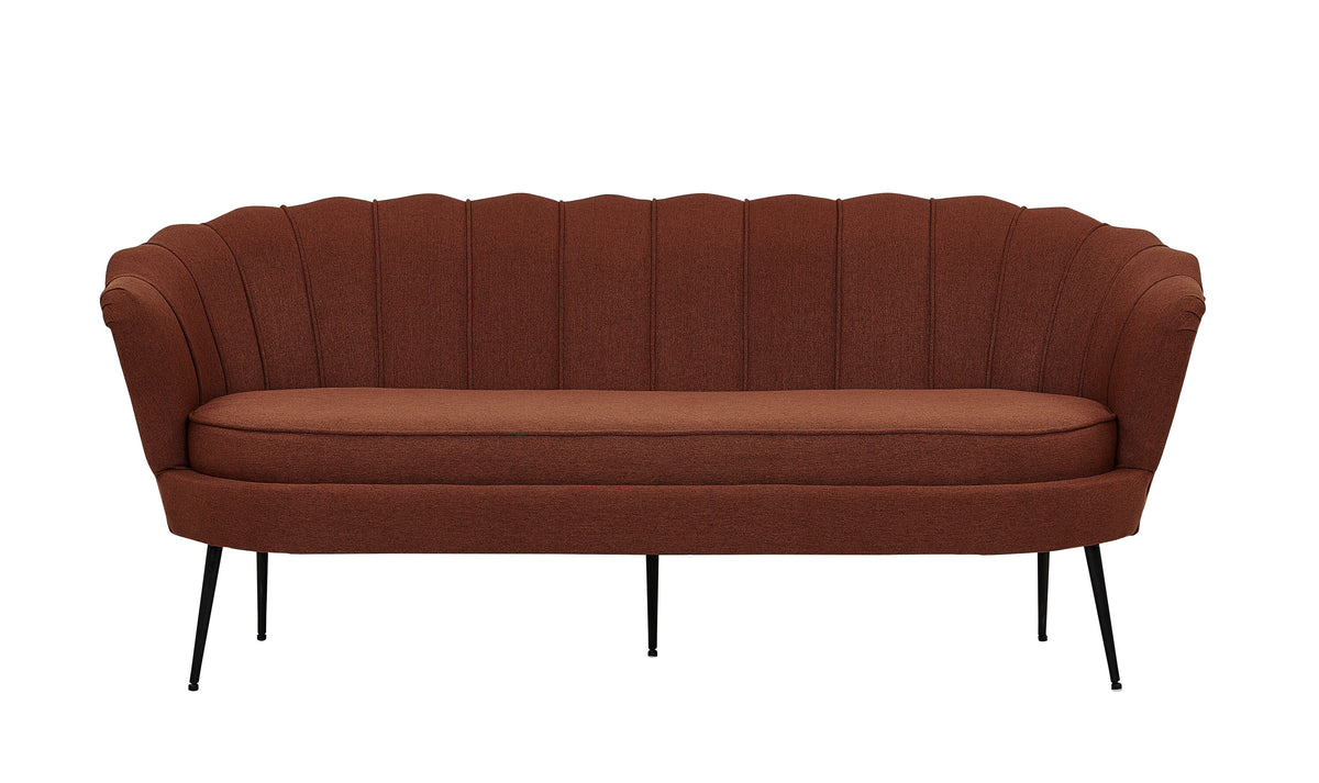 Calais 3-personers sofa - sort, rød - billede 1