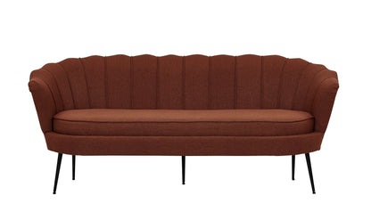 Calais 3-personers sofa - sort, rød - billede 1