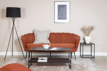 Calais 3-personers sofa - sort, rød - billede 5