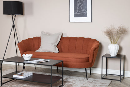 Calais 3-personers sofa - sort, rød - billede 6