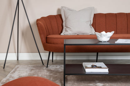 Calais 3-personers sofa - sort, rød - billede 7