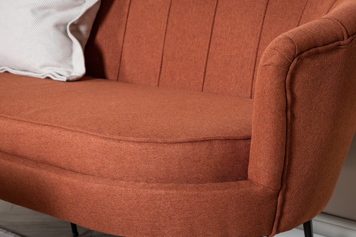 Calais 3-personers sofa - sort, rød - billede 8