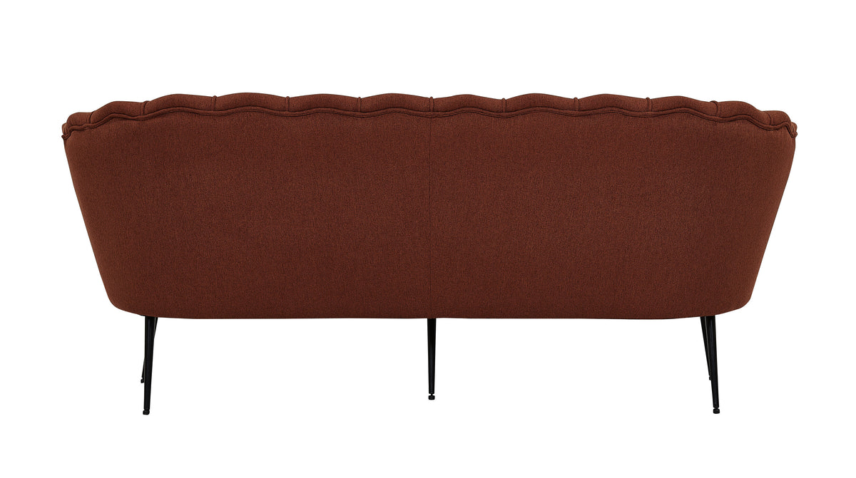 Calais 3-personers sofa - sort, rød - billede 2