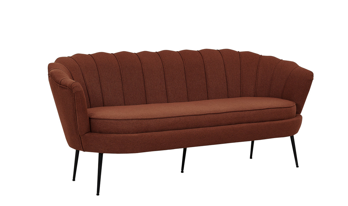 Calais 3-personers sofa - sort, rød - billede 3