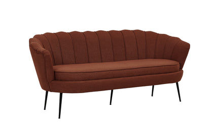 Calais 3-personers sofa - sort, rød - billede 3