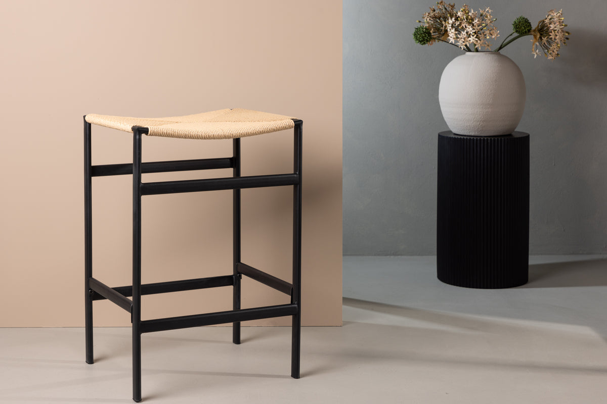 Polly Barstol 2-stk Natur/Sort