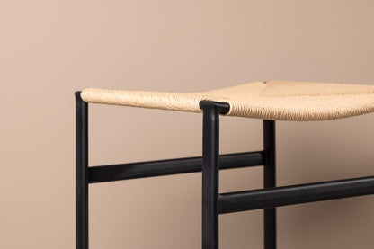 Polly Barstol 2-stk Natur/Sort