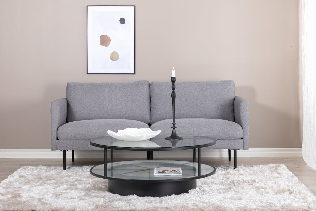 Zoom 2-personers sofa - sort, grå - billede 9