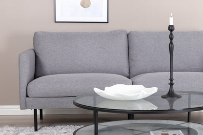 Zoom 2-personers sofa - sort, grå - billede 10