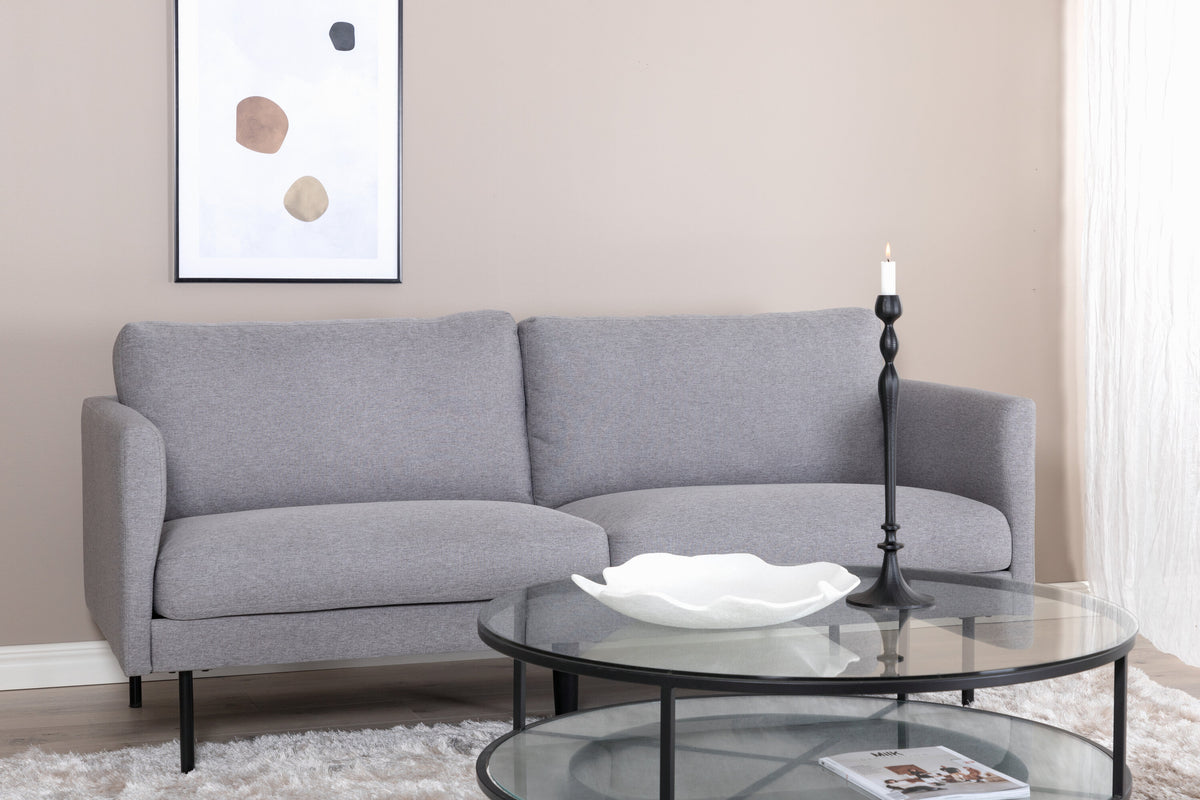 Zoom 2-personers sofa - sort, grå - billede 11
