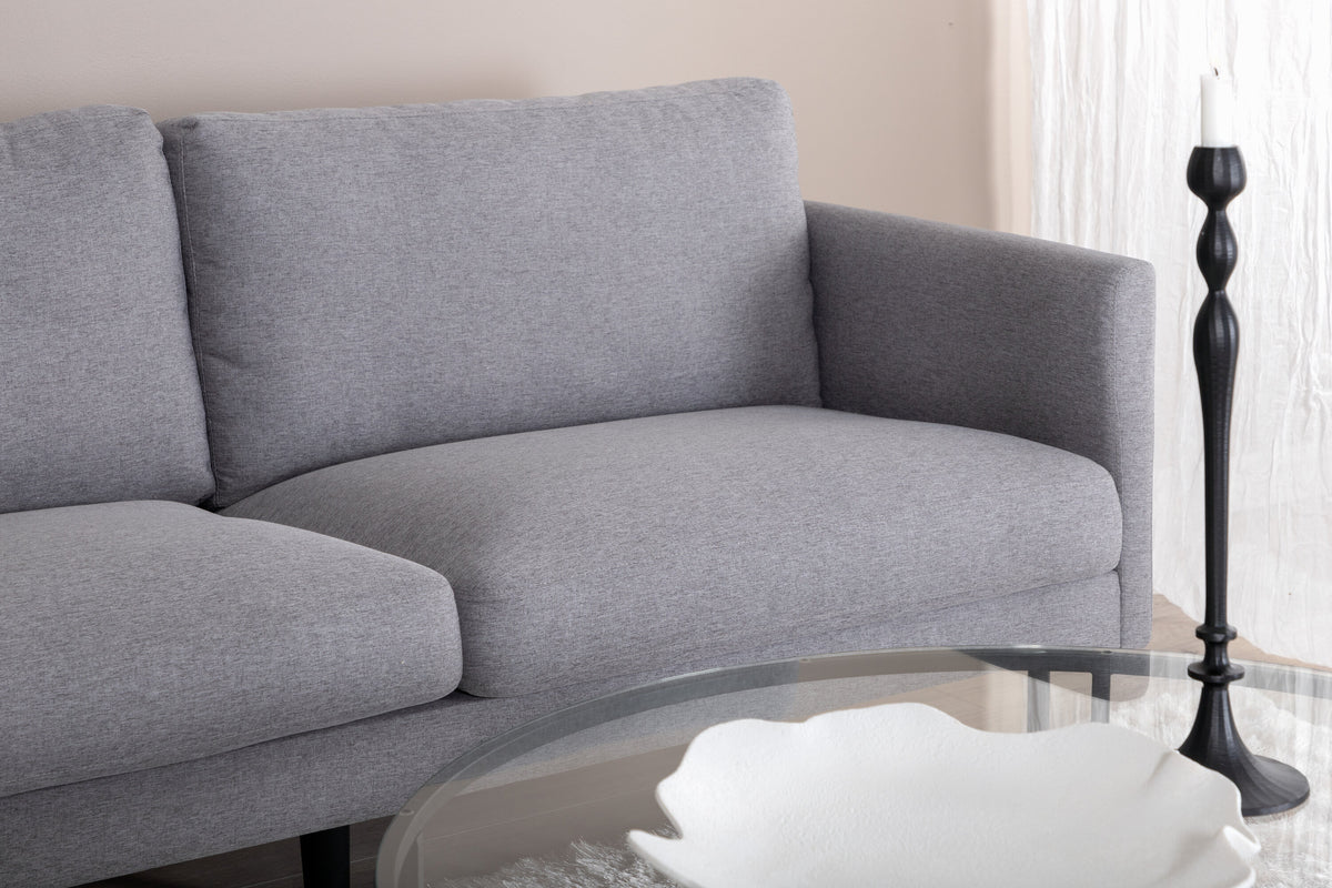 Zoom 2-personers sofa - sort, grå - billede 12