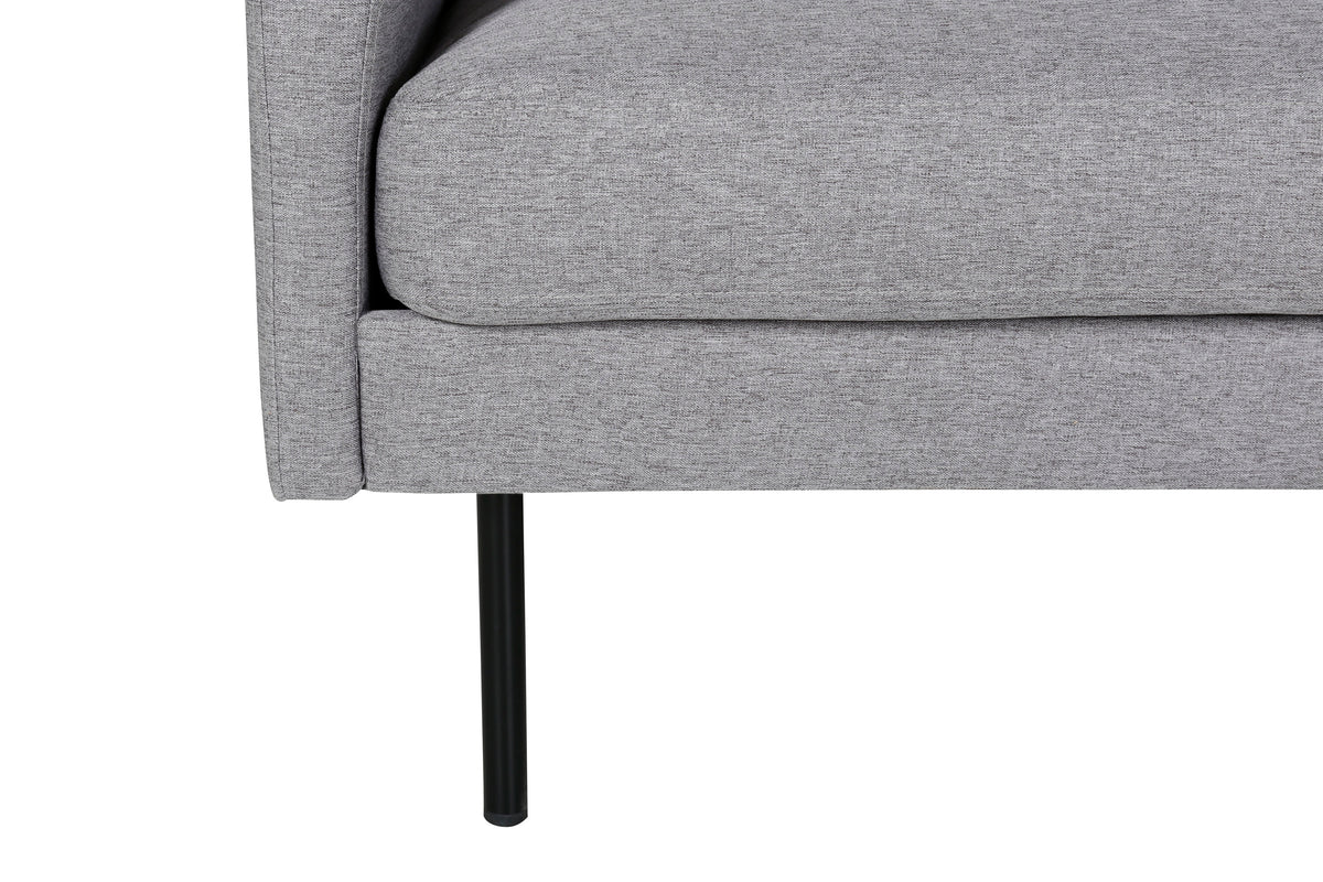 Zoom 2-personers sofa - sort, grå - billede 3