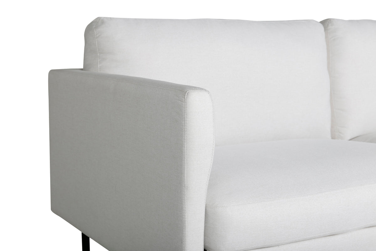 Zoom 2-personers sofa - sort, hvid - billede 2