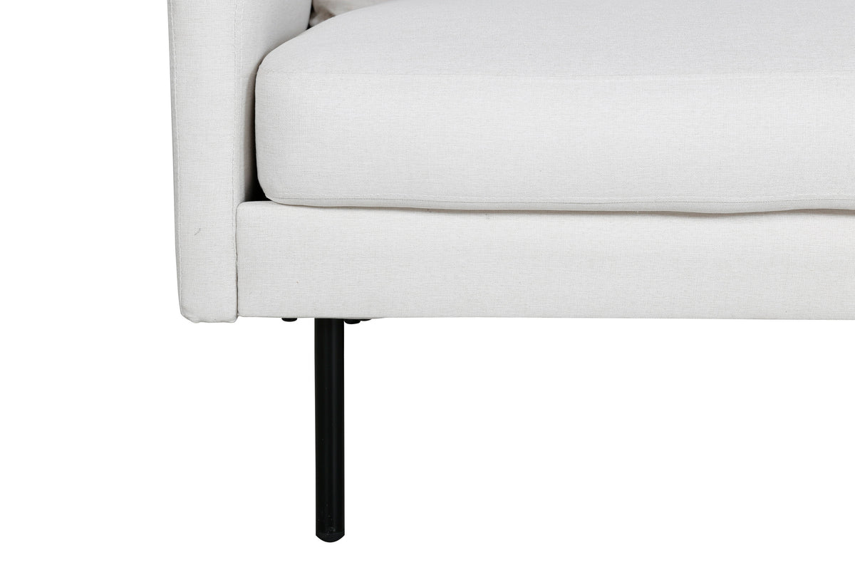 Zoom 2-personers sofa - sort, hvid - billede 3