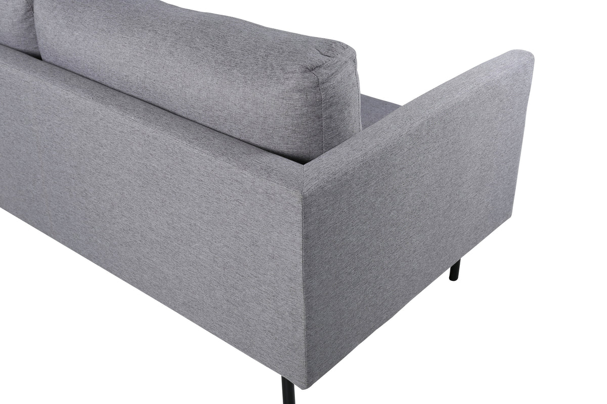 Zoom 3-personers sofa - sort, grå - billede 5