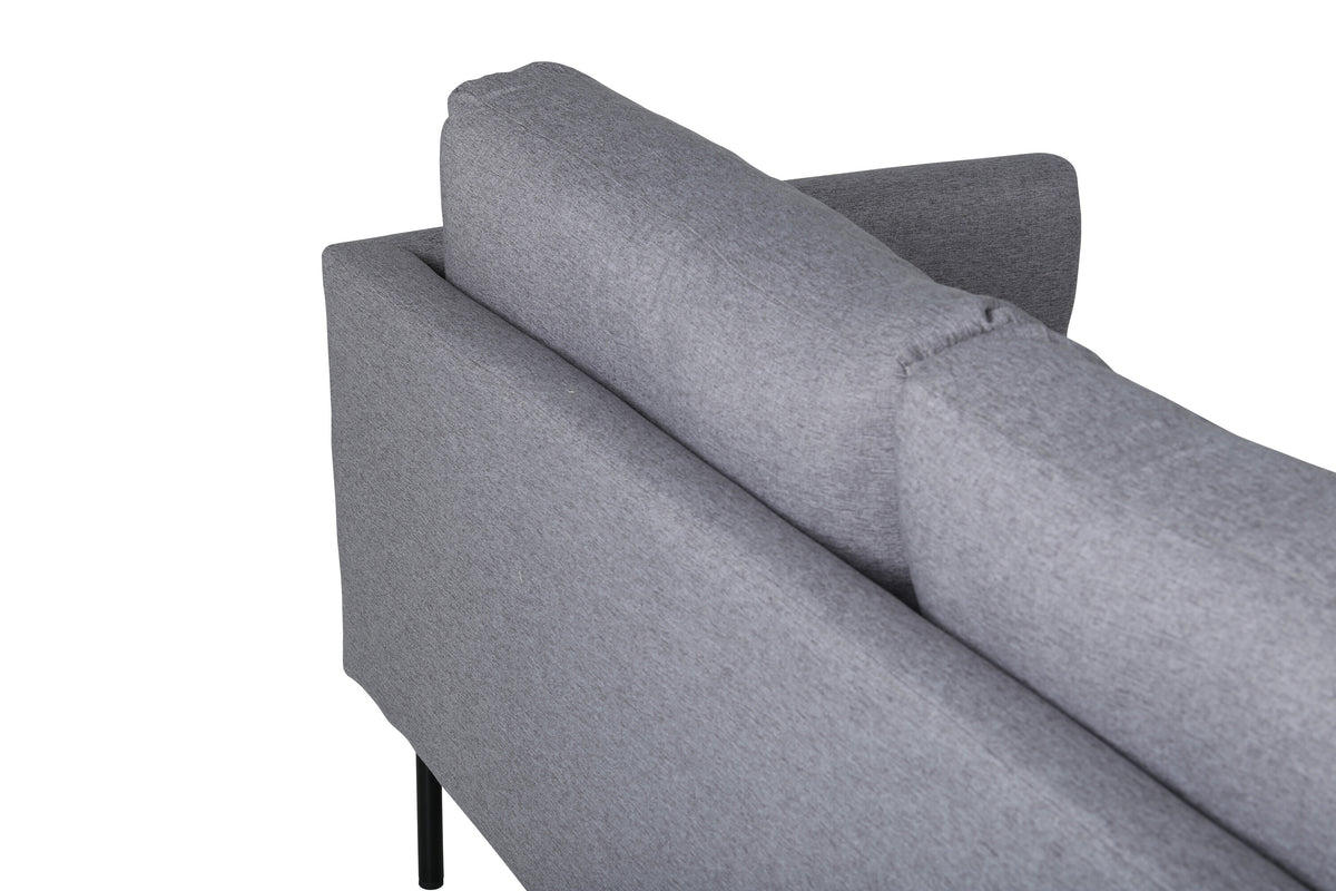 Zoom 3-personers sofa - sort, grå - billede 6