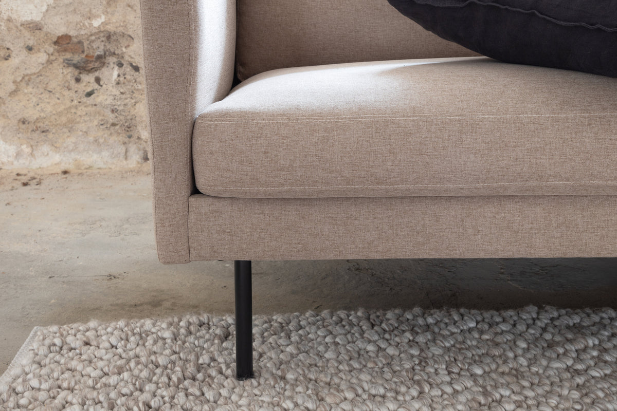 Zoom 3-personers sofa - sort, brun - billede 12