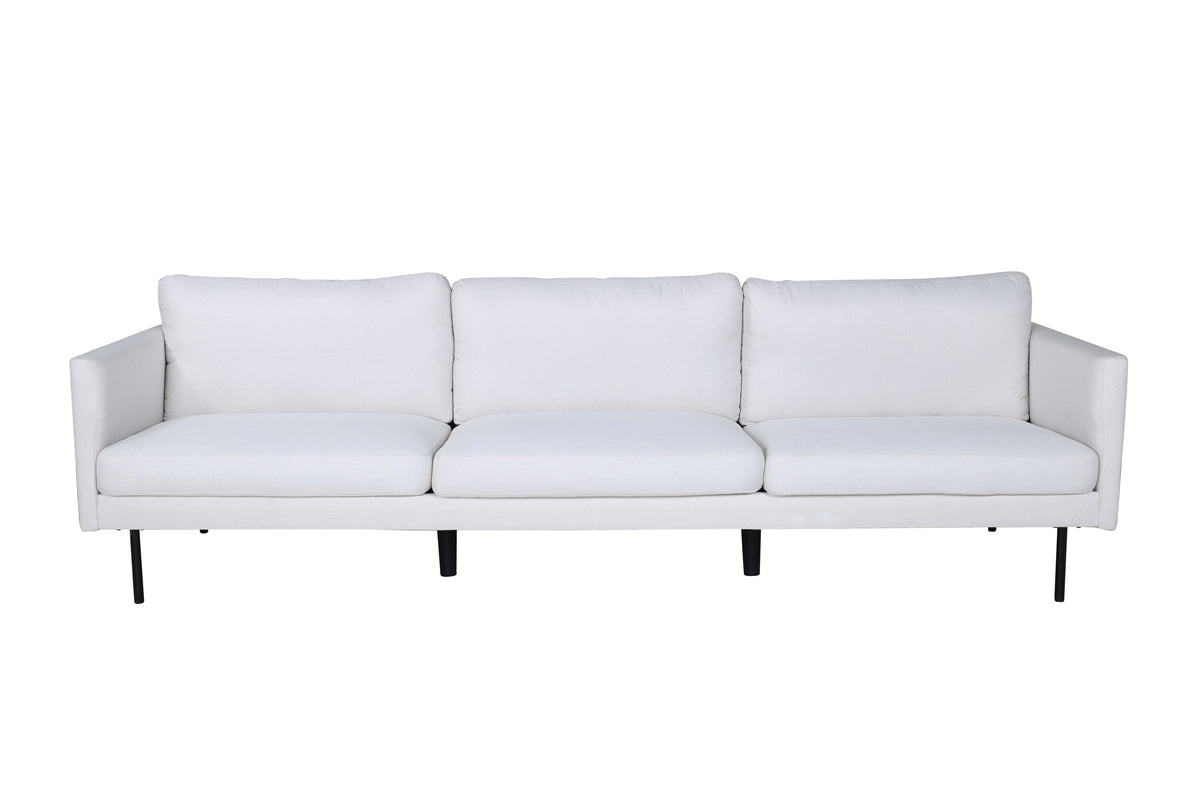 Zoom 3-personers sofa - lys beige, sort - billede 1