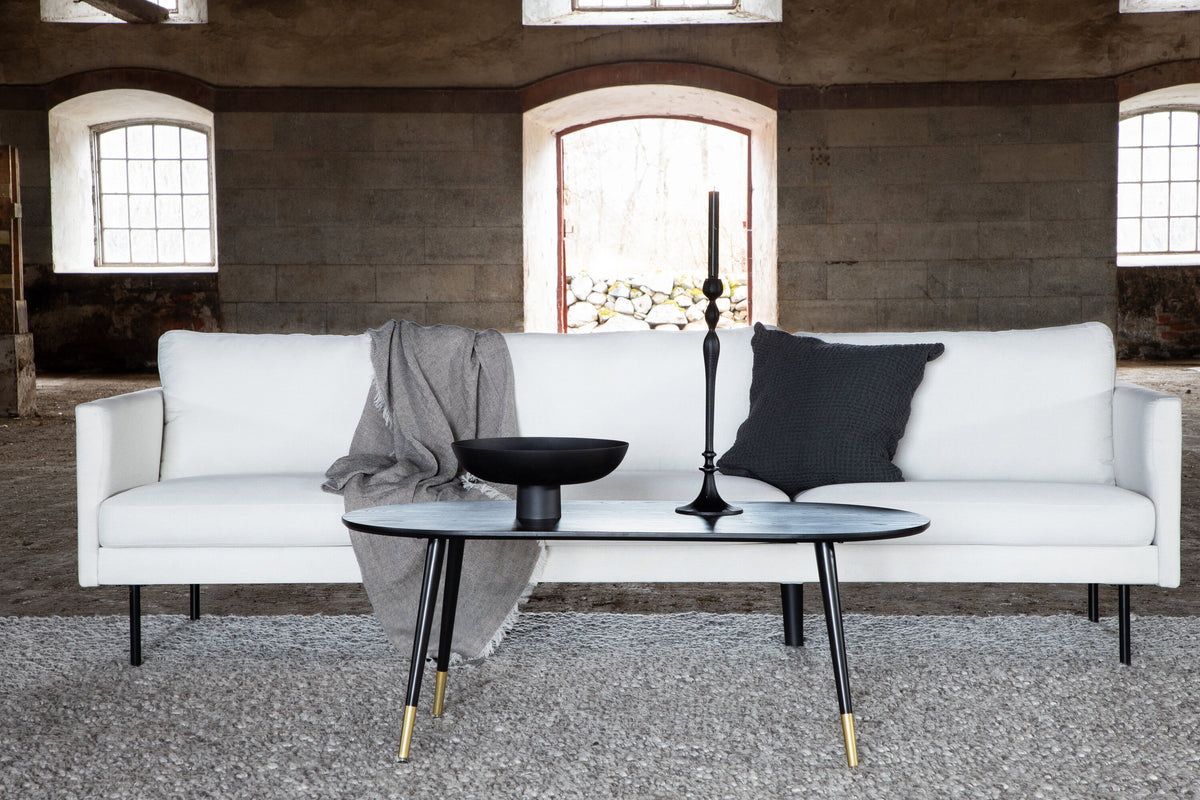Zoom 3-personers sofa - lys beige, sort - billede 9