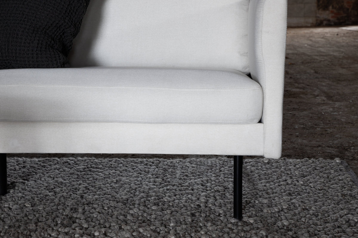 Zoom 3-personers sofa - lys beige, sort - billede 11