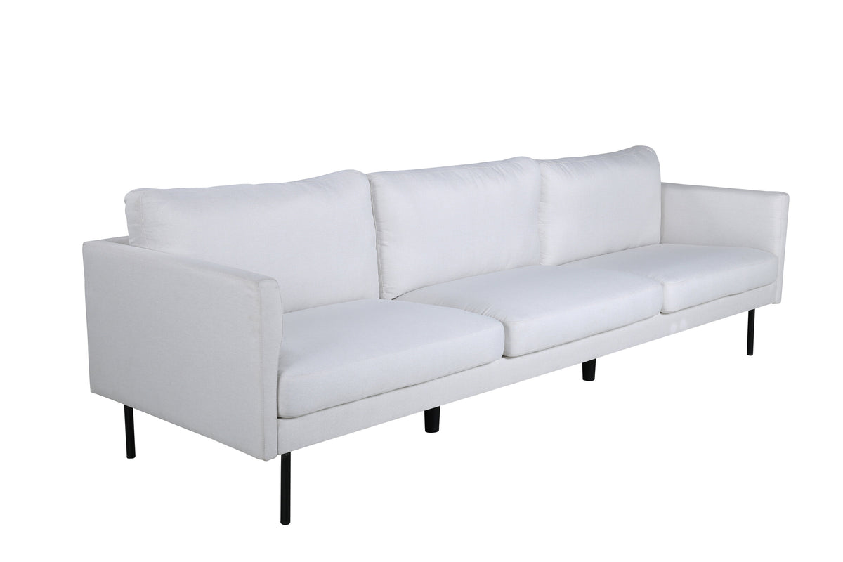 Zoom 3-personers sofa - lys beige, sort - billede 2