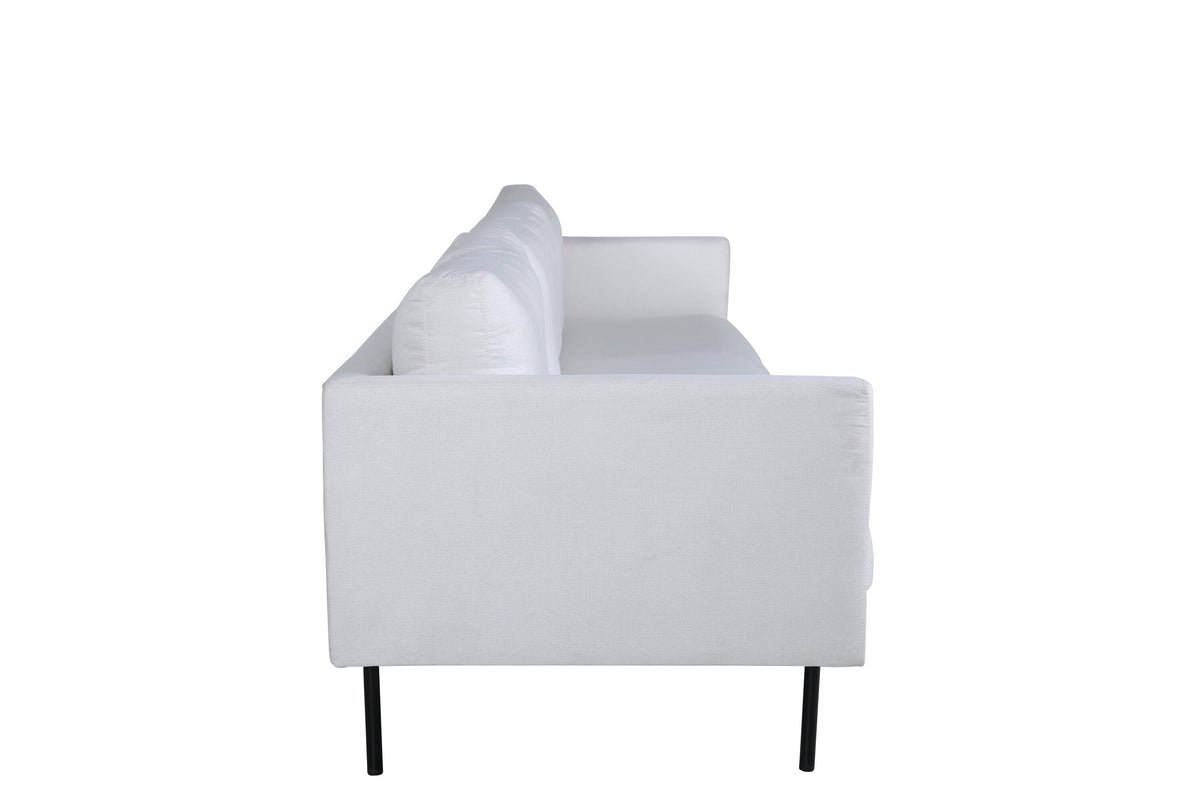 Zoom 3-personers sofa - lys beige, sort - billede 3