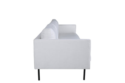 Zoom 3-personers sofa - lys beige, sort - billede 3