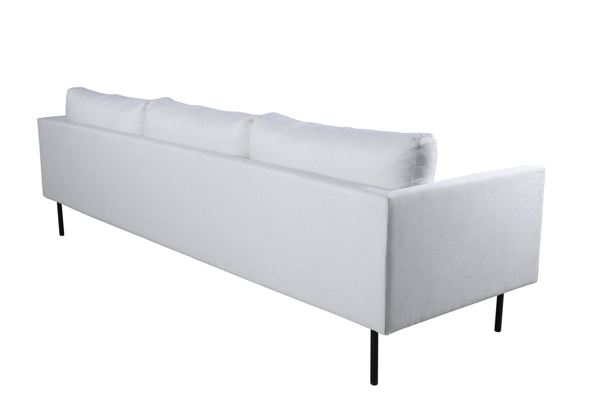 Zoom 3-personers sofa - lys beige, sort - billede 4