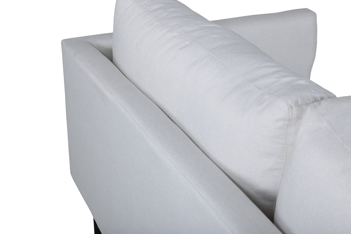 Zoom 3-personers sofa - lys beige, sort - billede 6