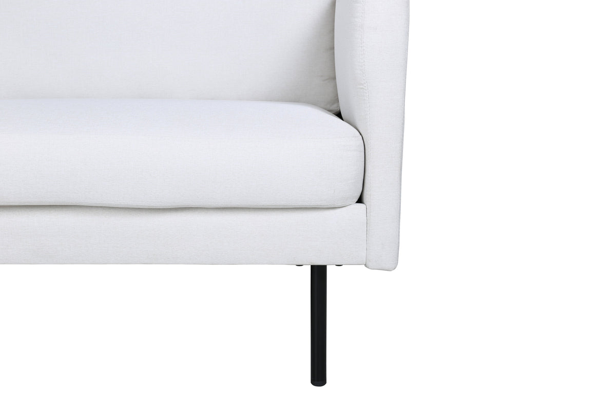 Zoom 3-personers sofa - lys beige, sort - billede 7
