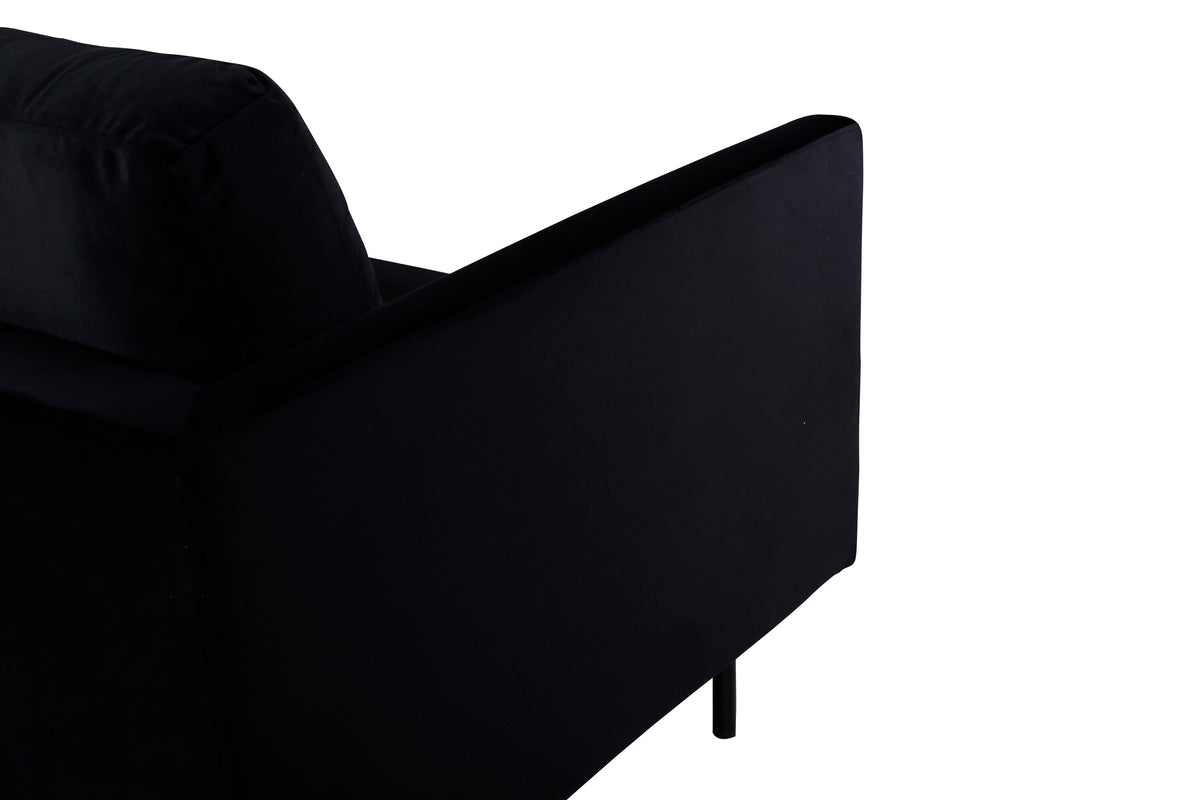 Zoom 3-personers sofa - sort - billede 6